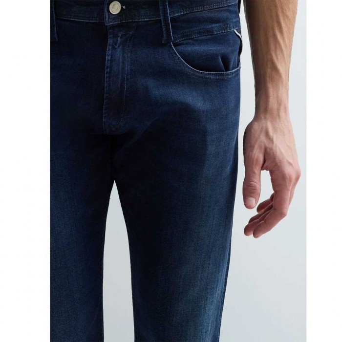 REPLAY ANBASS SLIM-FIT JEANS DARK BLUE