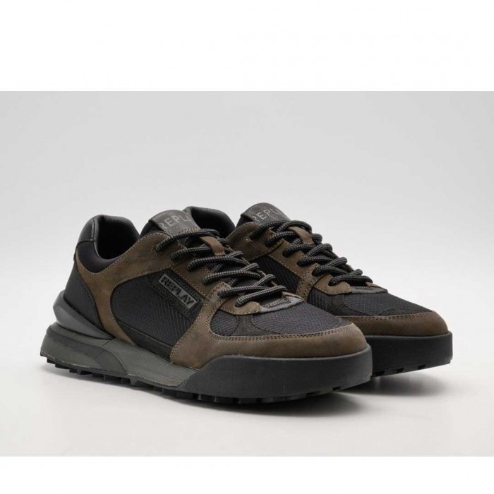 REPLAY MAN SNEAKER SHOES BROWN/BLACK