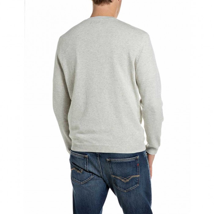 REPLAY KNIT COTTON SWEATER ECRU