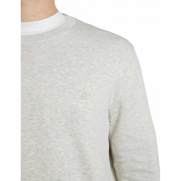 REPLAY KNIT COTTON SWEATER ECRU