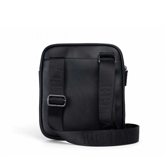 REPLAY MAN LEATHER BAG BLACK