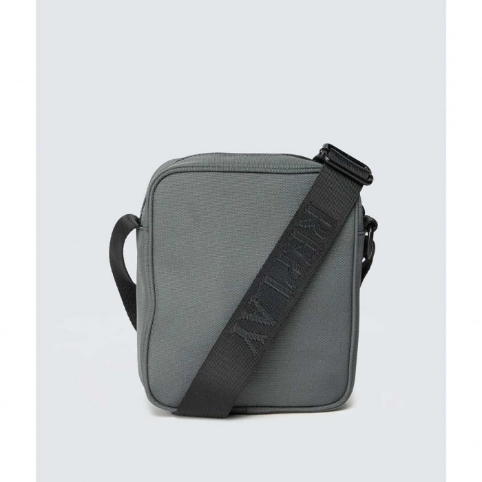 REPLAY MAN CROSSBODY BAG WITH DIAMOND LOGO DARK GRAY