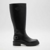REPLAY WOMAN LONG BOOTS LEATHER BLACK