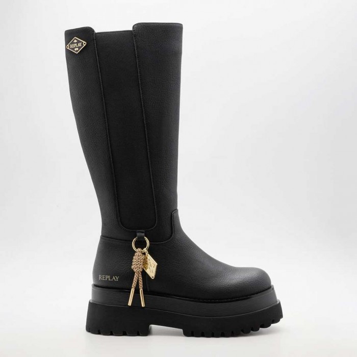 REPLAY WOMAN BOOTS BLACK 2