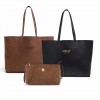 REPLAY REVERSIBLE BAG WITH MATCHING CLUTCH BROWN/BLACK