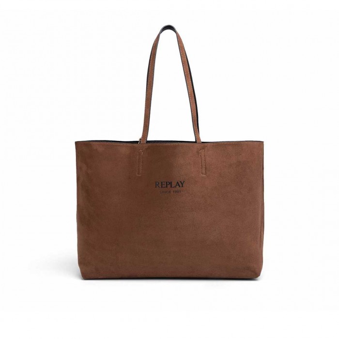 REPLAY REVERSIBLE BAG WITH MATCHING CLUTCH BROWN/BLACK