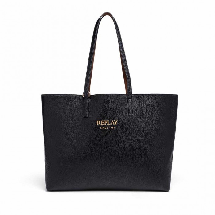REPLAY REVERSIBLE BAG WITH MATCHING CLUTCH BROWN/BLACK
