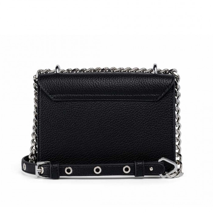 REPLAY WOMAN SMALL BAG LOGO BLACK