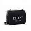 REPLAY WOMAN SMALL BAG LOGO BLACK