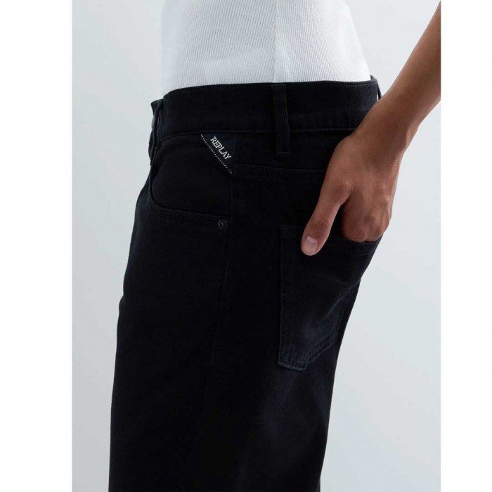 REPLAY AKEME STRAIGHT-FIT JEANS BLACK