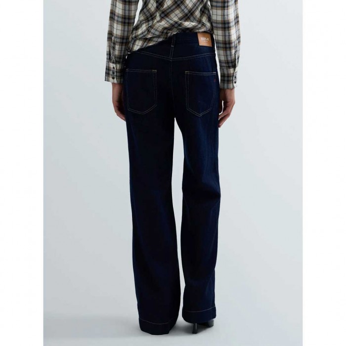 REPLAY MELJA RELAXED-FIT JEANS DARK BLUE