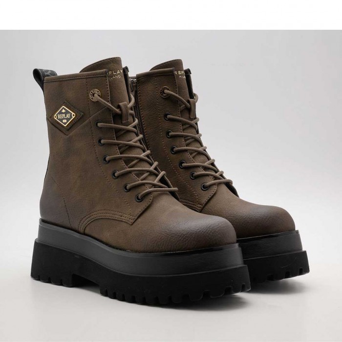 REPLAY WOMAN BOOTS SHOES BROWN