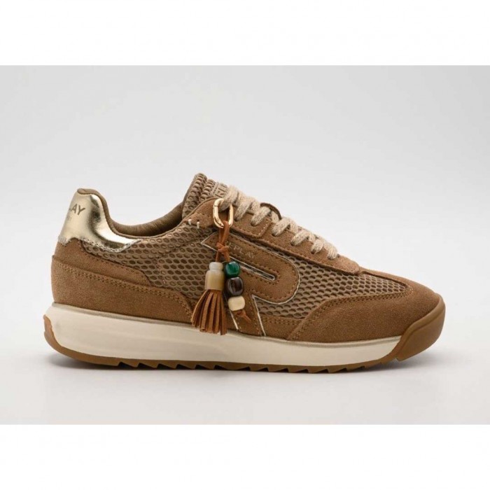 REPLAY WOMAN SNEAKER SHOES BEIGE/BROWN