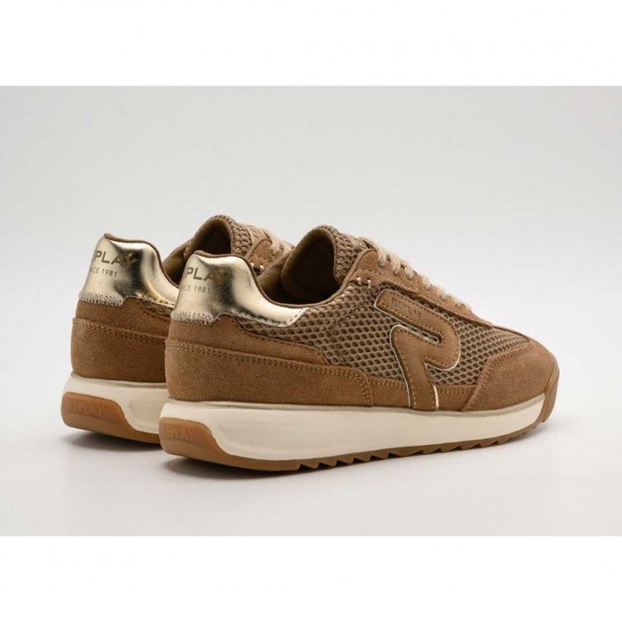REPLAY WOMAN SNEAKER SHOES BEIGE/BROWN