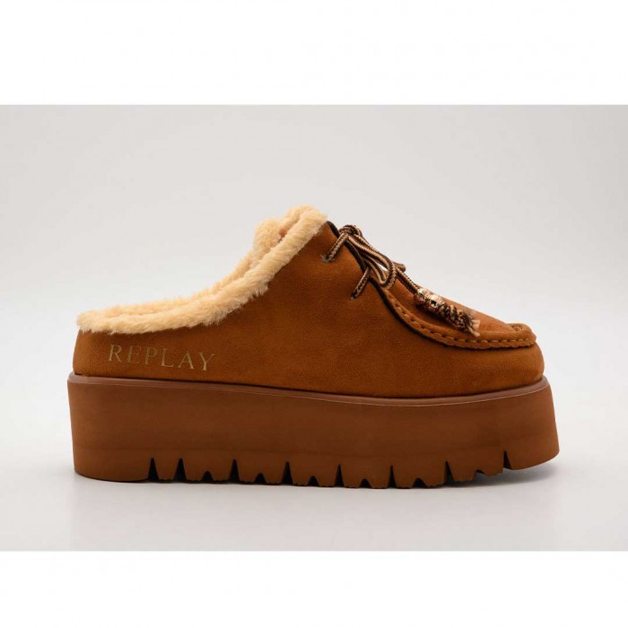 REPLAY WOMAN SHOES SABOT BROWN