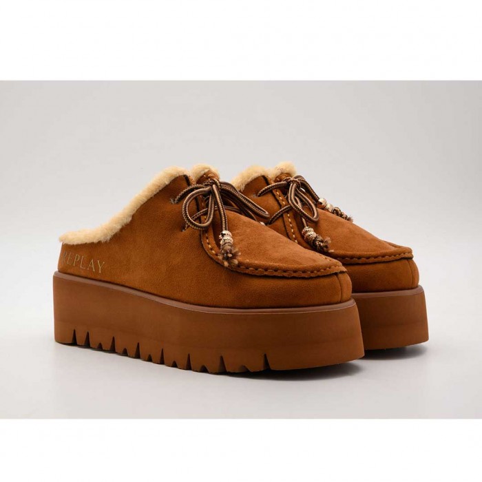 REPLAY WOMAN SHOES SABOT BROWN