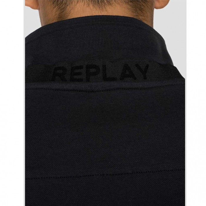 LONG-SLEEVED STRETCH POLO SHIRT REPLAY