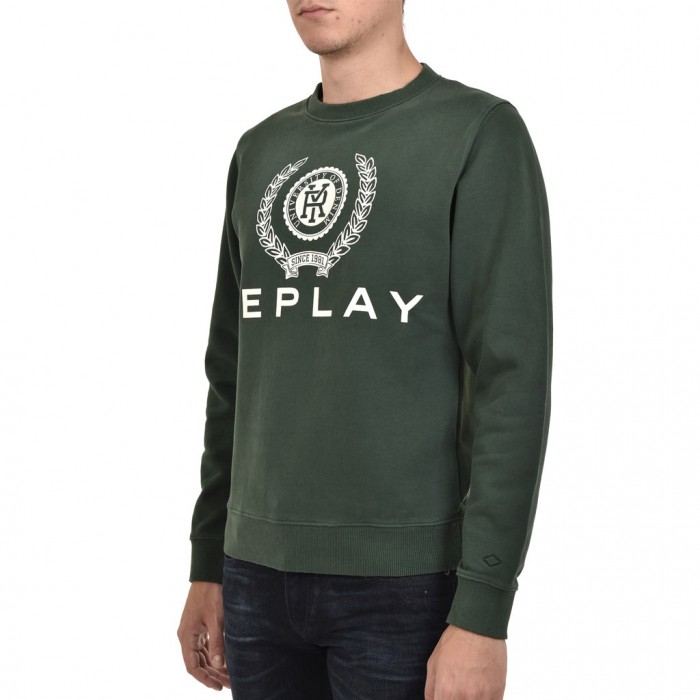 Replay Sweatshirt-Dark Green