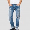 SLIM FIT AGED 20 YEARS SUSTAINABLE CYCLE ANBASS JEANS replay ανδρικο στενη γραμμη