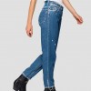 TAPERED FIT HIGH WAIST KILEY ROSE LABEL JEANS replay woman boyfriend μπλε