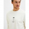 SELECTED SLOGAN-PRINT SWEATSHIRT WHITE