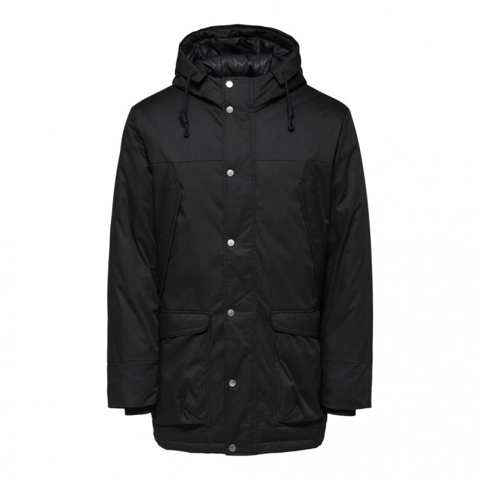 SELECTED SLHELLIS Parkacoat - Black