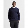 SELECTED MERINO WOOL COOLMAX® PULLOVER BLUE