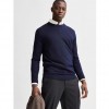 SELECTED MERINO WOOL COOLMAX® PULLOVER BLUE