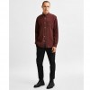 SELECTED ORGANIC COTTON SHIRT BROWN