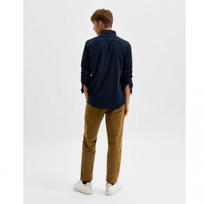 SELECTED CORD LONG SLEEVED SHIRT BLUE