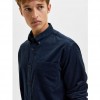 SELECTED CORD LONG SLEEVED SHIRT BLUE