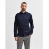 SELECTED ORGANIC COTTON STRETCH SHIRT BLUE