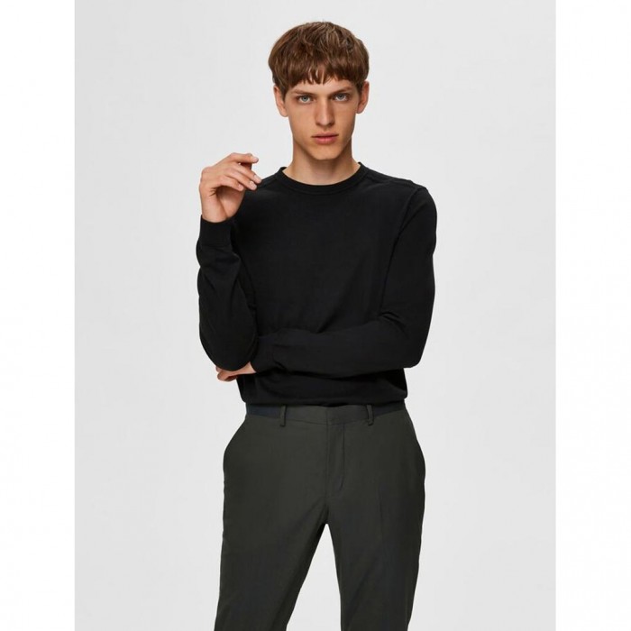 SELECTED PIMA COTTON - JUMPER BLACK