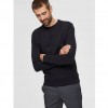 SELECTED REGULAR FIT ORGANIC COTTON 340G - SWEATSHIRT BLACK