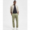 SELECTED SLIM FIT FLEX - CHINOS Deep Lichen Green