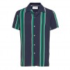 SELECTED  SLHSLIMCARL SHIRT SS STRIPES M GREEN