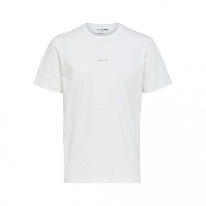 SELECTED SLHATLAS PRINT SS O-NECK TEE W WHITE