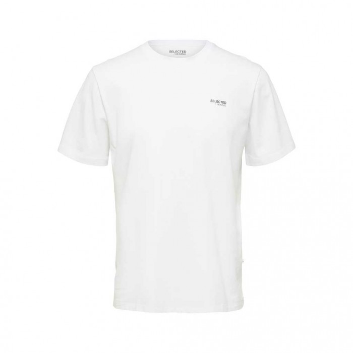 SELECTED SLHASPEN LOGO SS O-NECK TEE NOOS WHITE