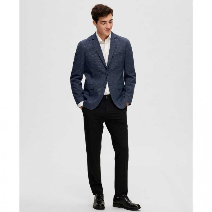 SELECTED  SLHSLIM-WELLS STRUCTURE BLZ B NOOS NAVY BLAZER