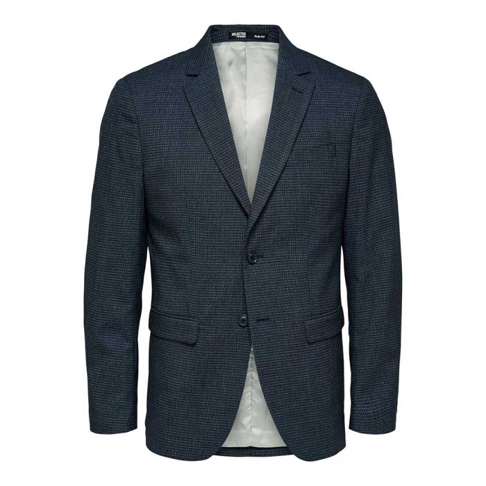 SELECTED  SLHSLIM-WELLS STRUCTURE BLZ B NOOS NAVY BLAZER