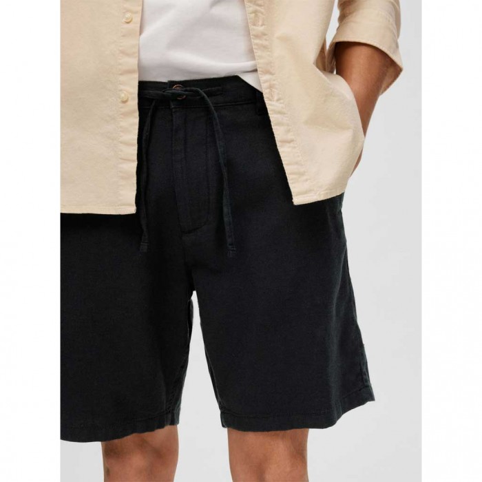 SELECTED COMFORT FIT SHORTS BLACK