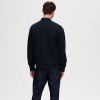 SELECTED  SLHMACK SWEAT BOMBER LS NOOS DARK BLUE