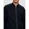 SELECTED  SLHMACK SWEAT BOMBER LS NOOS DARK BLUE