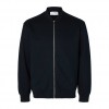 SELECTED  SLHMACK SWEAT BOMBER LS NOOS DARK BLUE