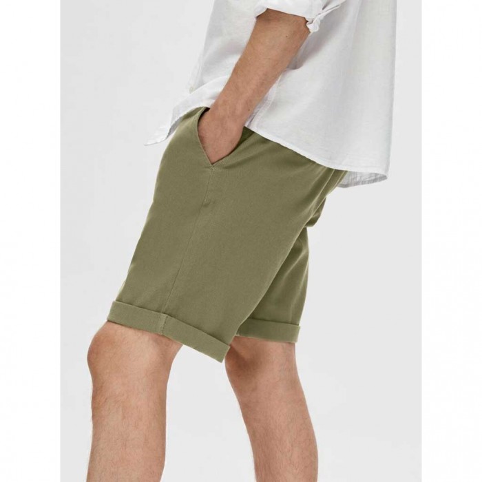 SELECTED COTTON FLEX SHORTS GREEN