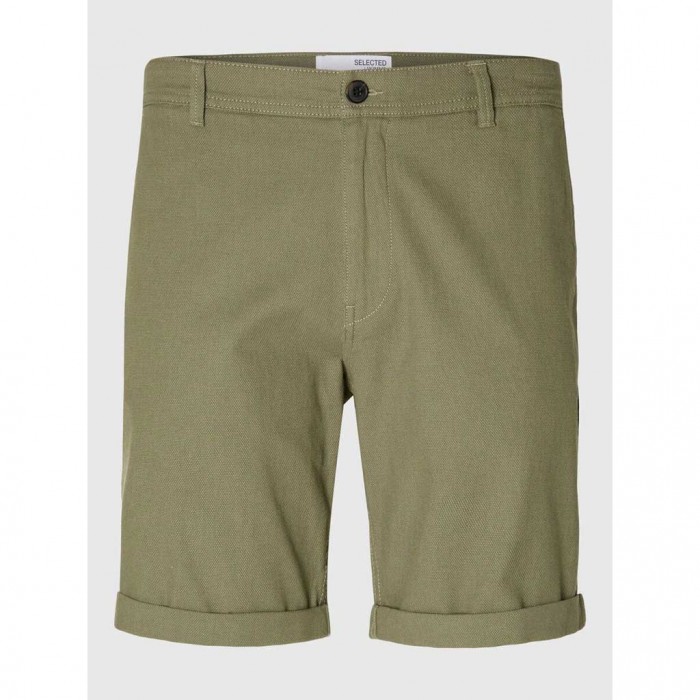 SELECTED COTTON FLEX SHORTS GREEN