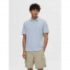 SELECTED  SLHDANTE SS POLO NOOS CASHMERE BLUE