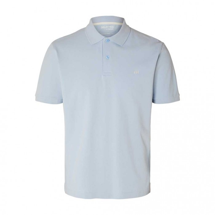 SELECTED  SLHDANTE SS POLO NOOS CASHMERE BLUE