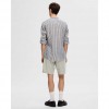 SELECTED 100% LINEN LONG SLEEVED SHIRT WHITE/GREY