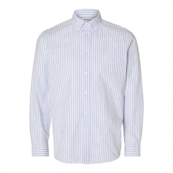 SELECTED SLIM FIT COTTON SHIRT  BRIGHT WHITE